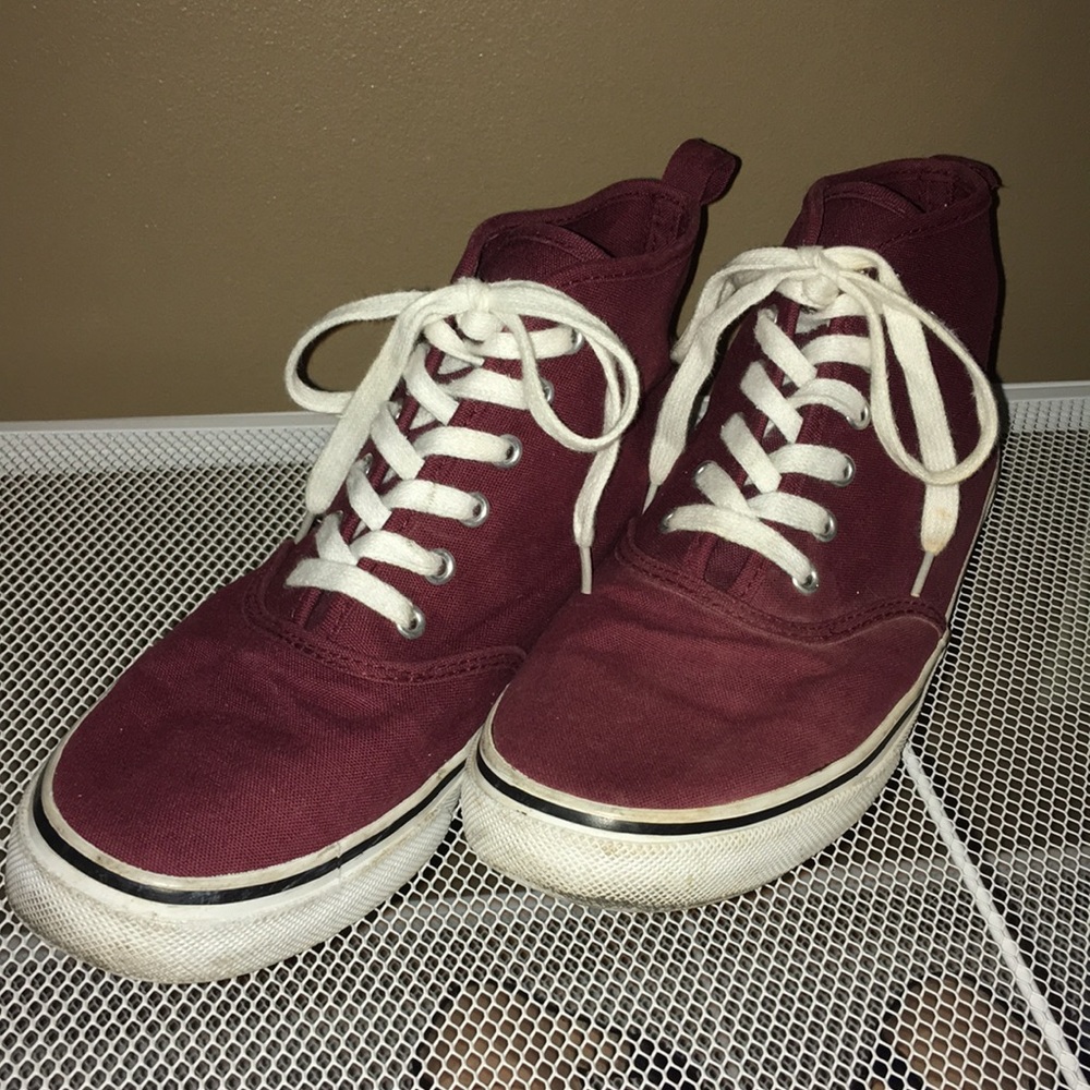 Maroon High Top Sneakers